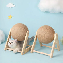 Premium Sisal Rope Cat Scratching Ball Toy - Durable Board For Grinding Paws And Keeping Cats Entertained