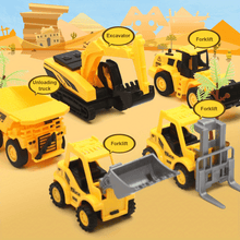 Kids DIY Construction Race Tracks Electric Engineering Car Construction Vehicle Series Educational toys