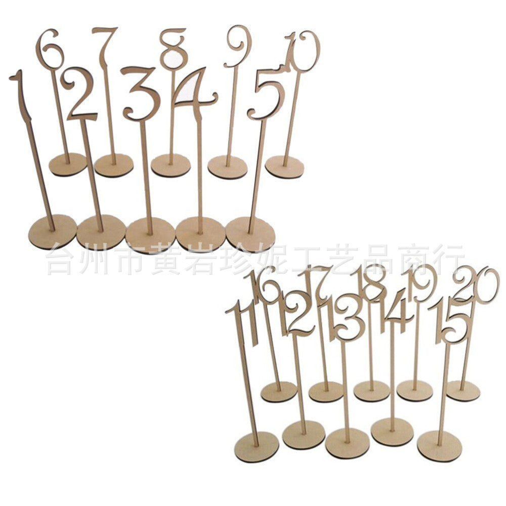 Wholesale 110 Seats Wooden Table Number Marker for Wedding Decoration