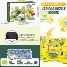 Education Montessori Electric Battery Rail Car DIY Assemble Plastic Puzzle Train Track Toys