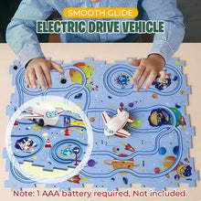 Education Montessori Electric Battery Rail Car DIY Assemble Plastic Puzzle Train Track Toys