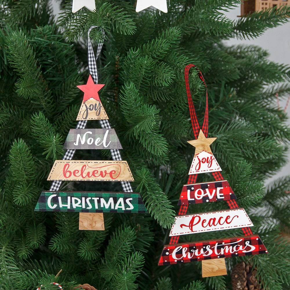 Wholesale 22 New Christmas Tree Hanging Decorations Wooden Decorations
