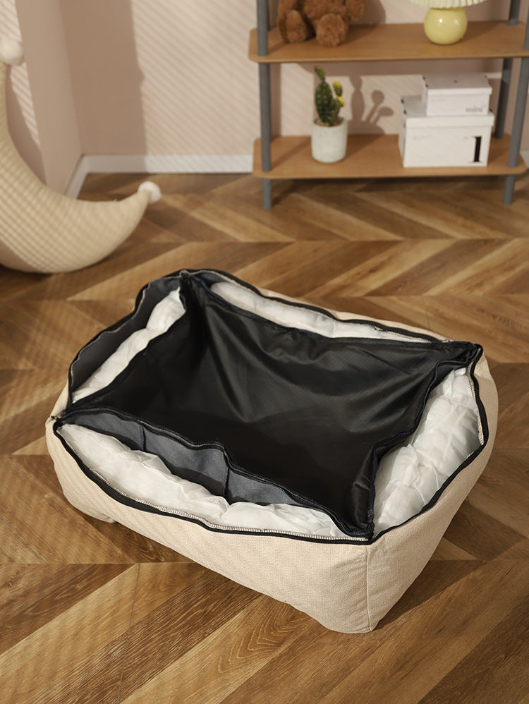Wholesale Large Dog Bed for All Seasons PP Fabric, Pet Kennel, Not