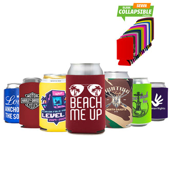 Premium Foam Collapsible Can Coolers Printed with Your Logo