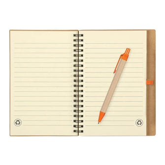 Eco-Inspired Promotional Spiral Notebook with Pen | Custom Notebooks