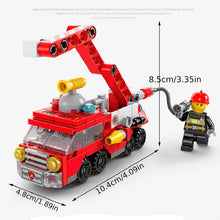 142pcs City Fire Truck Building Kit For Kids 6-12 Years Old, 6-in-1 Building Block, Fire Toys Building Sets