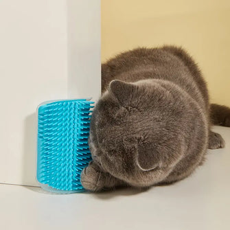 Cat Scratcher and Lint Roller Combo - Wall Corner Scratching Massager with Hair Removal Comb and Massage Functionality