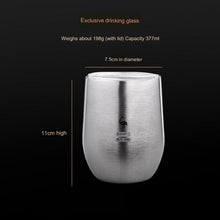 Customized  Personalized 12 oz. Stainless Steel Stemless Wine Glasses