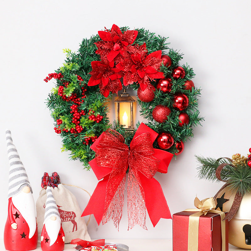 Wholesale 40cm LED Christmas Wreath Decoration Hanging Ornament Door