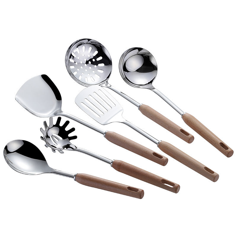 Wholesale 201 Stainless Steel Cookware Set with Retro Mango Wood ...